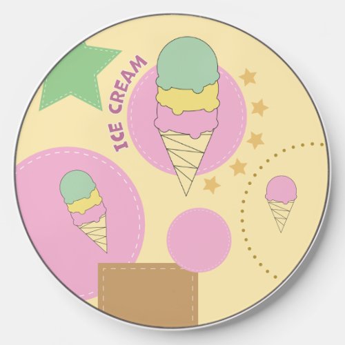 Abstract Design with Ice Cream Wireless Charger