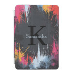 Abstract Design with Neon Colors and Custom Name iPad Mini Cover
