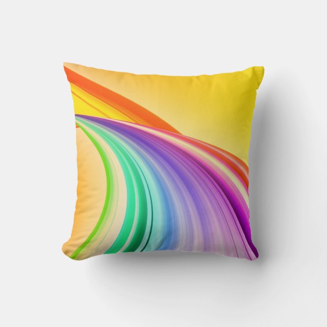 Abstract Design Yellow Orange Background Banner Throw Pillow (Front)