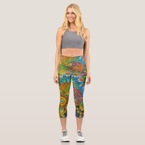 Abstract designe  capri leggings