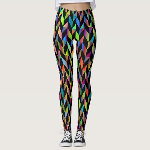 Abstract designe with geometric pattern leggings