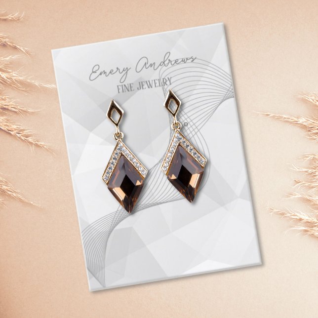 Abstract  Designer Jewelry Earring Holder Display Business Card (Creator Uploaded)