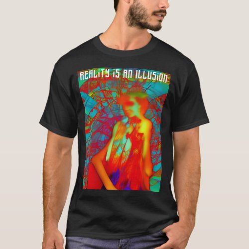 Abstract Designs  Reality is an illusion  WD8 T_Shirt