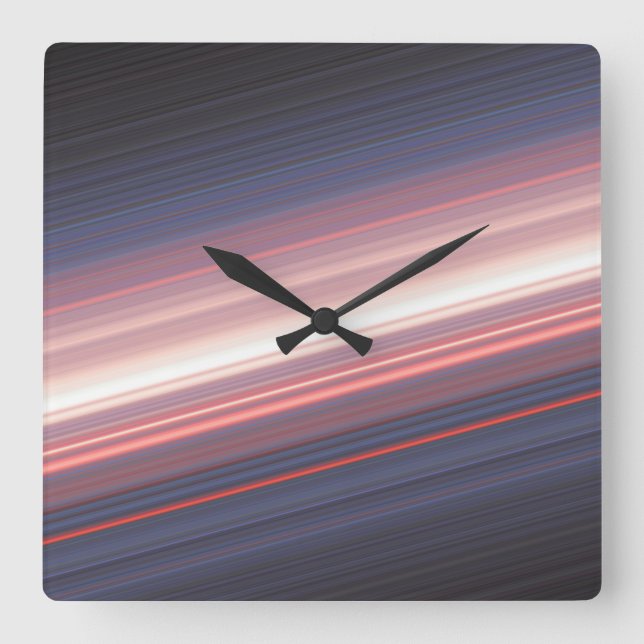 abstract diagonal 2 square wall clock (Front)