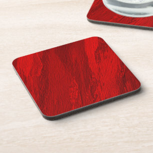 Abstract diagonal shades of red design beverage coaster