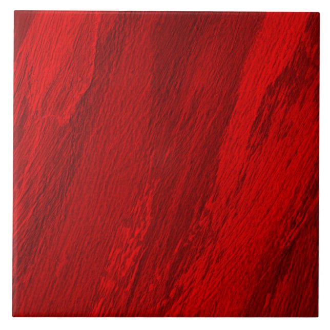 Abstract diagonal shades of red design ceramic tile (Front)