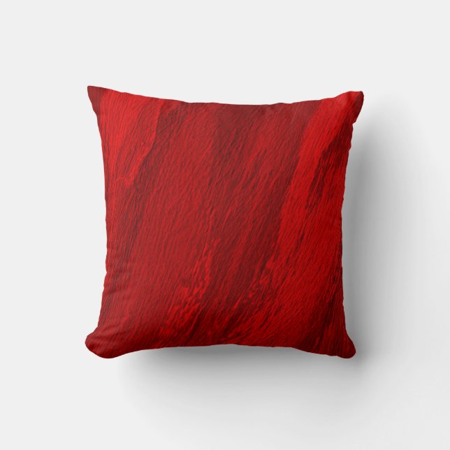 Abstract diagonal shades of red design throw pillow (Front)