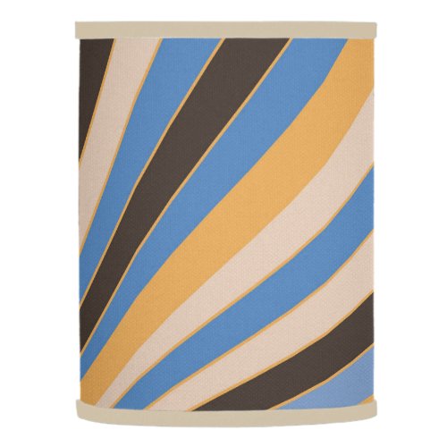 Abstract diagonal stripes spring colors blue lamp shade