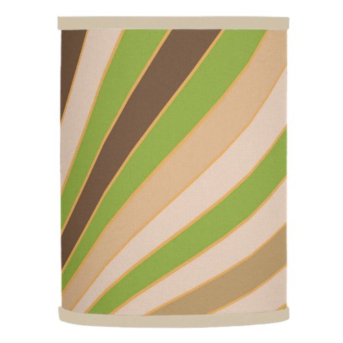 Abstract diagonal stripes spring colors green lamp shade