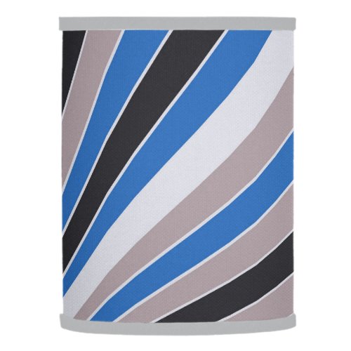 Abstract diagonal stripes winter colors blue lamp shade