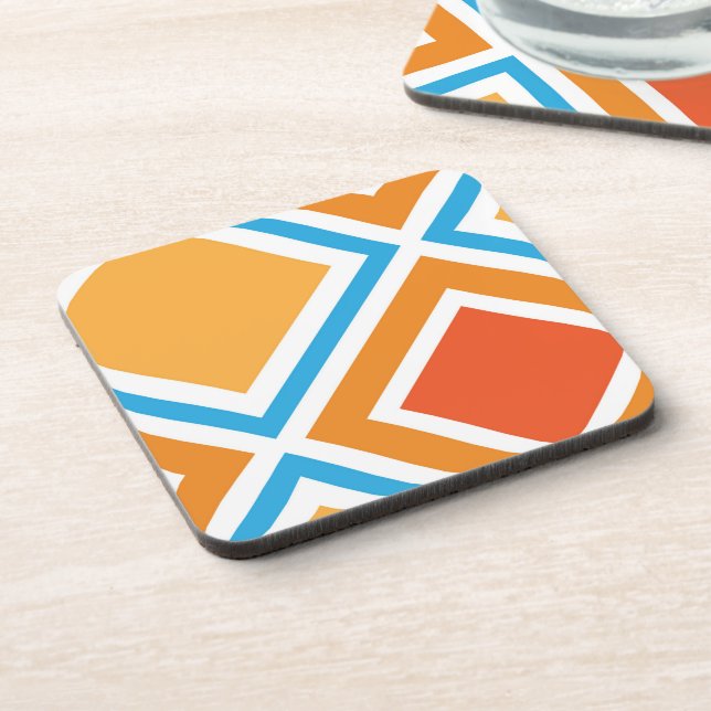 Abstract diamond geometrical beverage coaster (Left Side)