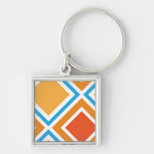 Abstract diamond geometrical keychain