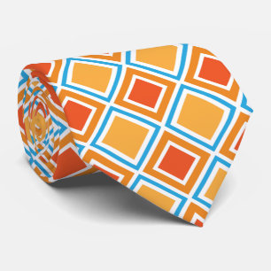 Abstract diamond geometrical neck tie