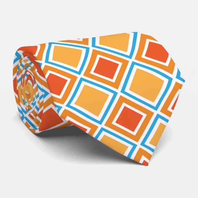 Abstract diamond geometrical neck tie (Rolled)