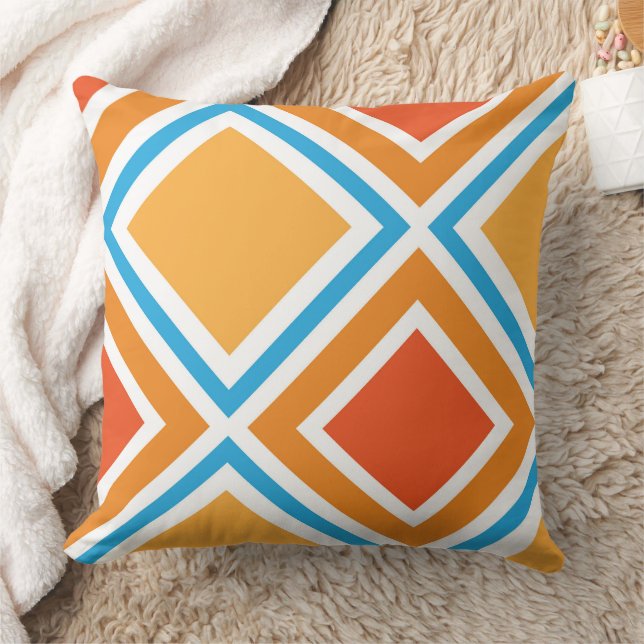 Abstract diamond geometrical throw pillow (Blanket)