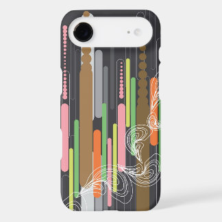 Abstract Digital Art Color Stripes & Wispy Paisley iPhone 17 Air Case