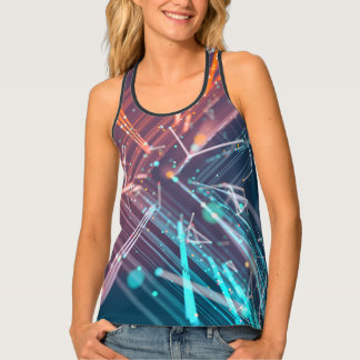 Abstract Digital Electronic Modern Art Tank Top
