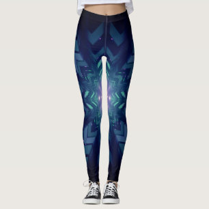 Abstract Digital Electronics Graphics Art Leggings