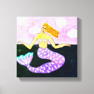 Abstract Digital Mermaid Painting Print