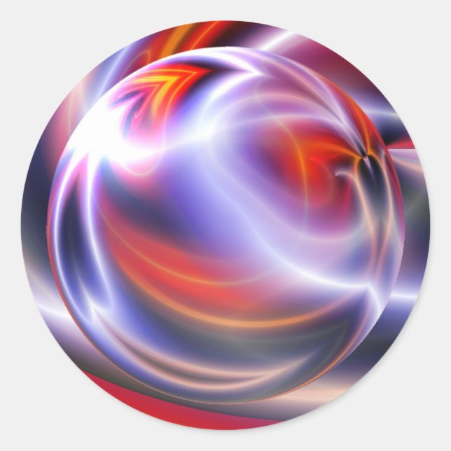 Abstract Digital Painting Classic Round Sticker (Front)