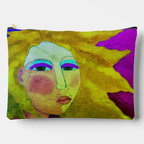 Abstract Digital Painting of a Woman Accessory Pouch
