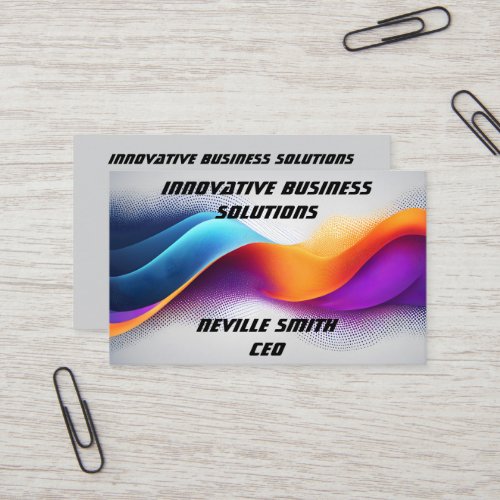Abstract Digital Wave Particles on Gray Background Business Card
