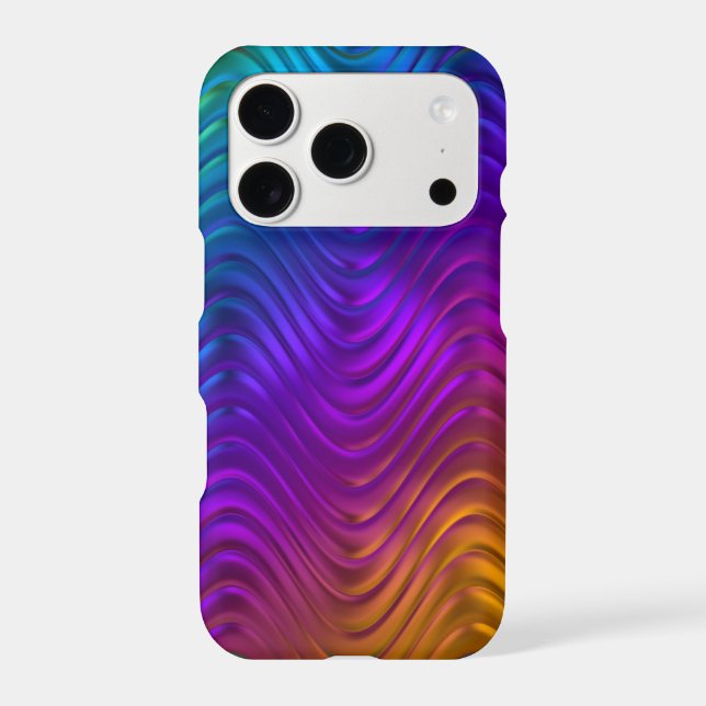 Abstract Digital Waves Acid Psychedelic Design Iphone Case (Back)