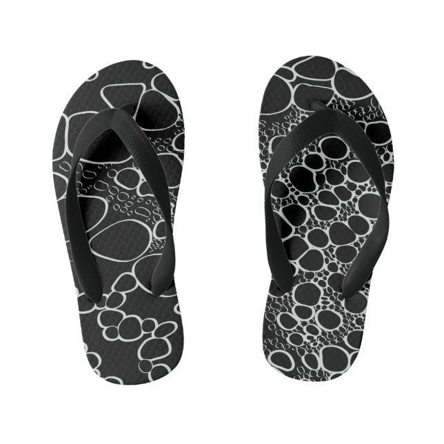 Abstract digital work 7 kid's flip flops (Footbed)