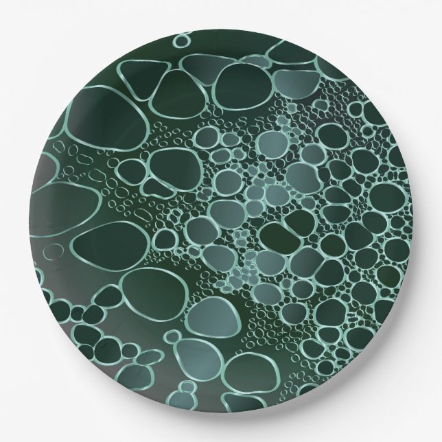 Abstract digital work 9 paper plates (Front)