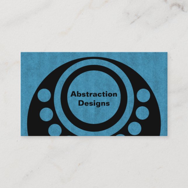 Abstract Dimensions Business Card, Bold Blue Business Card (Front)