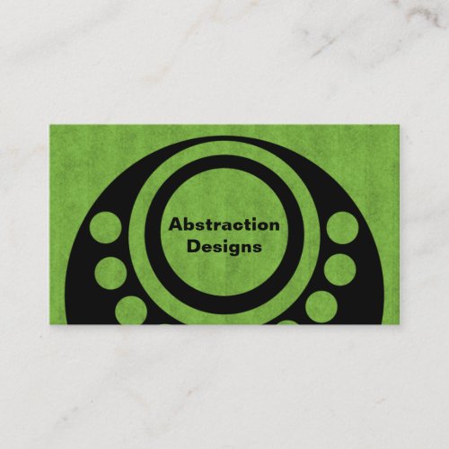 Abstract Dimensions Business Card, Bright Green