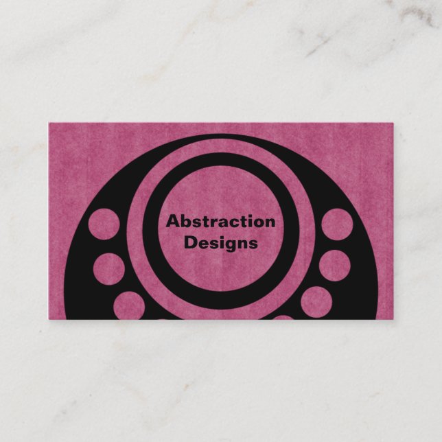 Abstract Dimensions Business Card, Fuchsia Card (Front)