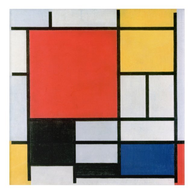 Abstract distressed Mondrian art (Front)