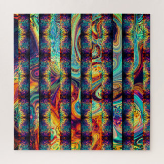 Abstract Divided Layered Psychedelic Artwork Jigsaw Puzzle