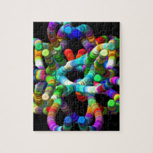 Abstract DNA Jigsaw Puzzle