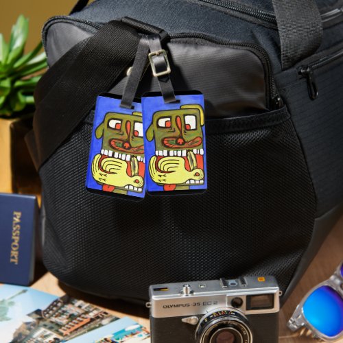 Abstract Dog Face  Luggage Tag