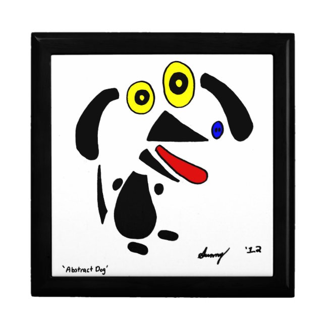 Abstract Dog Keepsake Box (Front)
