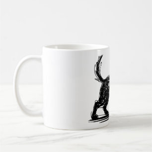Abstract Dog Line Art Minimalist Scribble Dog Mod Coffee Mug