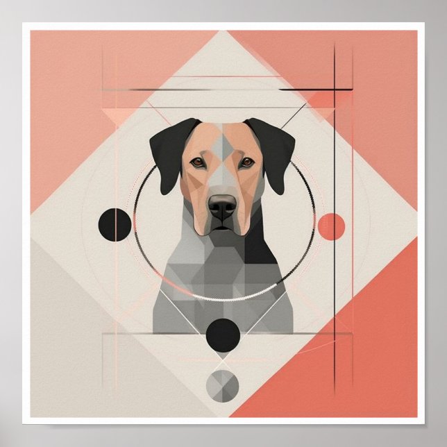 Abstract Dog Minimalistic Poster (Front)