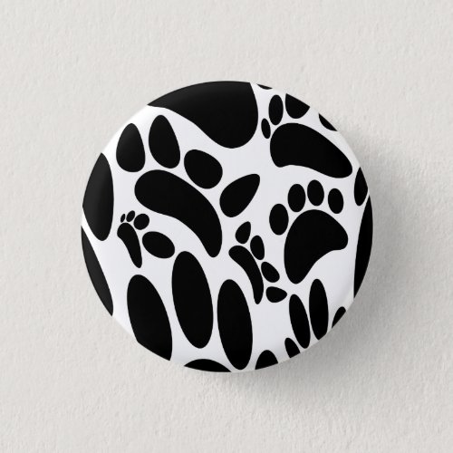 Abstract Dog Pawprint Button