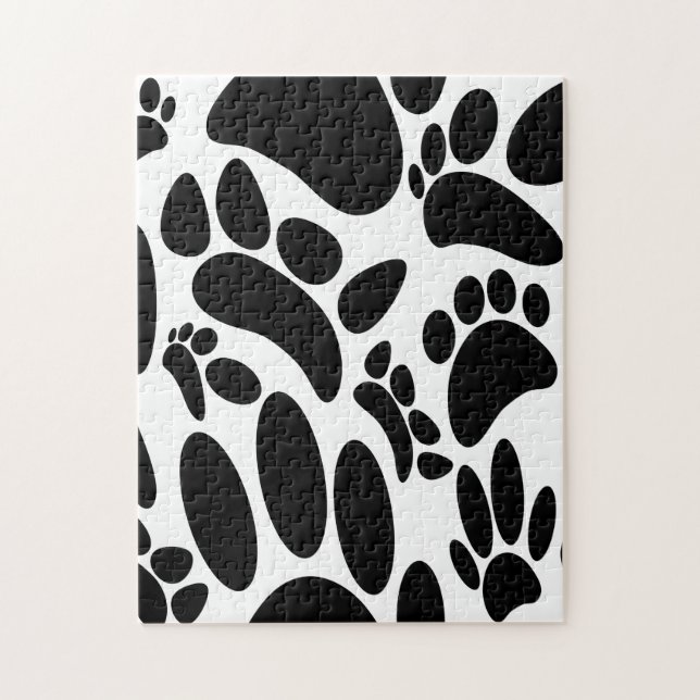 Abstract Dog Pawprint Jigsaw Puzzle (Vertical)