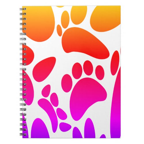 Abstract Dog Pawprint Notebook