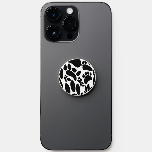 Abstract Dog Pawprint PopSocket (Front)