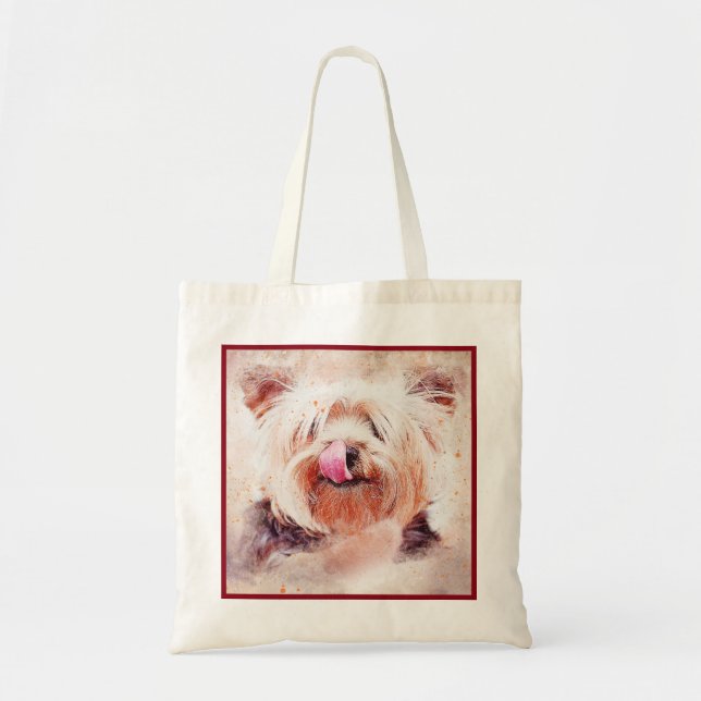 Abstract Dog Print Tote Bag (Front)