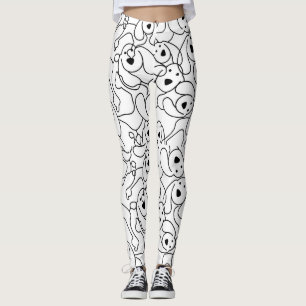 Abstract doggie design leggings