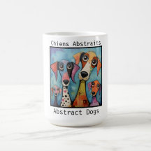 Abstract Dogs blue