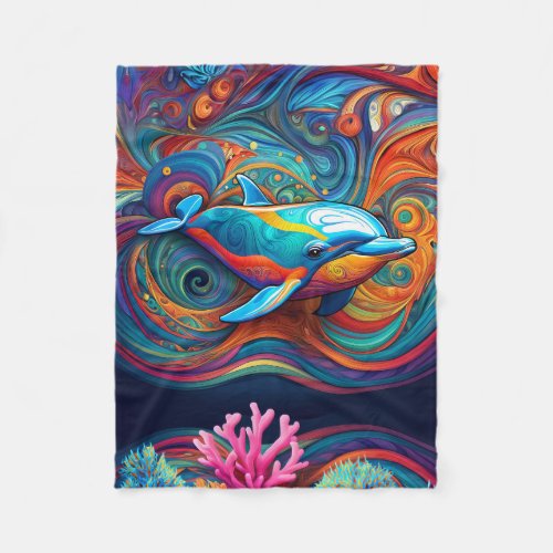 ABSTRACT DOLPHIN BLANKET