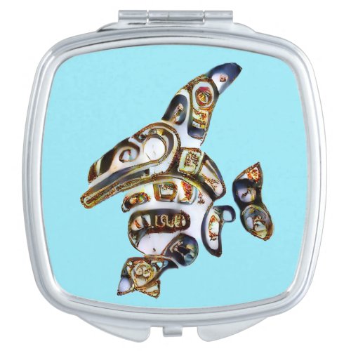Abstract Dolphin Silhoutte Vintage   Compact Mirror