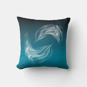 Abstract Dolphins at Play American MoJo Throw Pillow