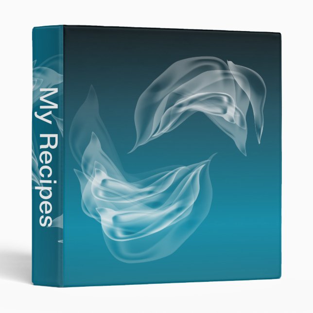 Abstract Dolphins at Play Binder (Front/Spine)